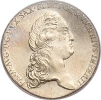 German States coin 1 Conventionsthaler - Friedrich August III (1790) obverse obverse of 1 Conventionsthaler - Friedrich August III (1790) coin with KM# 1023 from German States.