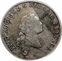 German States coin 1 Conventionsthaler - Friedrich August III (1763 - 1764) obverse obverse of 1 Conventionsthaler - Friedrich August III (1763 - 1764) coin with KM# 977 from German States.