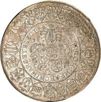 German States coin 2 Thaler - Johann Georg II (1663) reverse reverse of 2 Thaler - Johann Georg II (1663) coin with KM# 504 from German States.