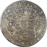 German States coin 1 Thaler - Friedrich Augustus I (1695 - 1698) reverse reverse of 1 Thaler - Friedrich Augustus I (1695 - 1698) coin with KM# 669 from German States.