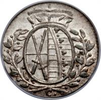 German States coin 3 Pfennig - Franz Xavier (1764 - 1789) obverse obverse of 3 Pfennig - Franz Xavier (1764 - 1789) coin with KM# 965 from German States.