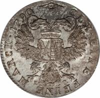 German States coin 1/12 Thaler - Friedrich August III (1790) reverse reverse of 1/12 Thaler - Friedrich August III (1790) coin with KM# 1020 from German States. Inscription: CLX. EINE FEINE MARCK.1790