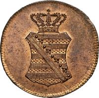 German States coin 3 Pfennige - Friedrich August I (1825 - 1833) obverse obverse of 3 Pfennige - Friedrich August I (1825 - 1833) coin with KM# 1100 from German States.