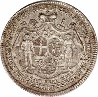 German States coin 1 Conventionsthaler - August Philipp - Ascession (1770) obverse obverse of 1 Conventionsthaler - August Philipp - Ascession (1770) coin with KM# 69 from German States. Inscription: AVGVSTVS.D:G:EP.SPIR.S.R.I.P.ET.PRAEP.WEISS.ELECT.29.MAI.CONSECR.16.SEPT.1770 AS 10 EINE FEIN MARC