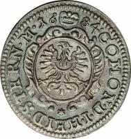 German States coin 1 Kreuzer - Christian Ulrich (1679 - 1685) reverse reverse of 1 Kreuzer - Christian Ulrich (1679 - 1685) coin with KM# 36 from German States. Inscription: CO. MON(T). D(O). I. HEI(D). ST(E)(R)(N)(B). (&) M(ED)(ZIB).