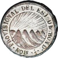 obverse of 1 Real - Provisional Coinage (1845 - 1849) coin with KM# 18b from Honduras.