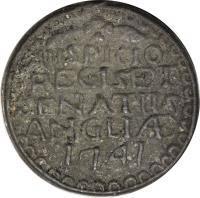 India coin 1 Pice - George III (1717 - 1771) reverse reverse of 1 Pice - George III (1717 - 1771) coin with KM# 156 from India.