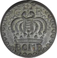 India coin 2 Pice - George III (1717 - 1771) obverse obverse of 2 Pice - George III (1717 - 1771) coin with KM# 157 from India.