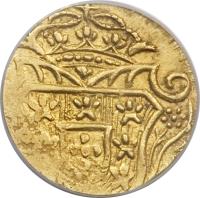 India coin 12 Xerafins - José I - Goa mint (1766 - 1782) obverse obverse of 12 Xerafins - José I - Goa mint (1766 - 1782) coin with KM# 177 from India.