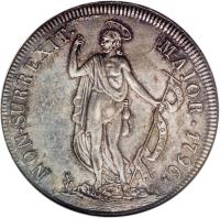 Italian States coin 4 Lire (1793 - 1797) reverse reverse of 4 Lire (1793 - 1797) coin with KM# 248 from Italian States. Inscription: NON · SURREXIT · MAIOR · 1796 ·