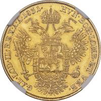 Italian States coin 1 Sovrano - Franz I (1820 - 1831) reverse reverse of 1 Sovrano - Franz I (1820 - 1831) coin with C# 11 from Italian States. Inscription: HVN · BOH · LOMB · ET VEN · GAL · LOD · IL · REX · A · A · 1831 ·