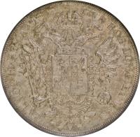 Italian States coin 1 Scudo - Franz I (1821 - 1835) reverse reverse of 1 Scudo - Franz I (1821 - 1835) coin with C# 8 from Italian States. Inscription: HVN · BOH · LOMB · ET VEN · - GAL · LOD · IL · REX · A · A · 1824