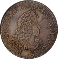 Italian States coin 1 Scudo - Ferdinand Charles (1703 - 1707) obverse obverse of 1 Scudo - Ferdinand Charles (1703 - 1707) coin with KM# 244 from Italian States.