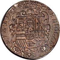 Italian States coin 1 Filippo - Carlos II (1676 - 1694) reverse reverse of 1 Filippo - Carlos II (1676 - 1694) coin with KM# 92 from Italian States. Inscription: MEDIOLANI. - DVX. ET. C.