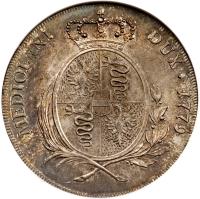 reverse of 1 Scudo - Maria Theresa (1778 - 1780) coin with KM# 192 from Italian States.