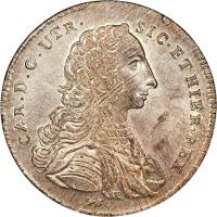 Italian States coin 120 Grana - Carlos III (1750 - 1754) obverse obverse of 120 Grana - Carlos III (1750 - 1754) coin with KM# 162 from Italian States.
