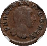 Italian States coin 4 Cavalli - Ferdinando IV (1804) obverse obverse of 4 Cavalli - Ferdinando IV (1804) coin with KM# 238 from Italian States. Inscription: FERDINAN · IV · D · G · REX