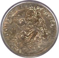 Italian States coin 1 Piastra - Clement XI (1702) reverse reverse of 1 Piastra - Clement XI (1702) coin with KM# 665 from Italian States. Inscription: DOMINUS ELEGIT TE HODIE 1702