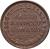 reverse of 1/2 Baiocco - Gregory XVI (1831 - 1834) coin with KM# 1313 from Italian States. Inscription: * // MEZZO // BAIOCCO // ROMANO // 1834