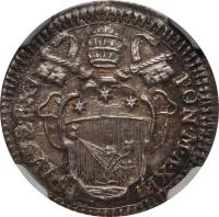 Italian States coin 1 Grosso - Pius VI (1784 - 1787) obverse obverse of 1 Grosso - Pius VI (1784 - 1787) coin with KM# 1047 from Italian States. Inscription: PIVS.SEXT / PON.M.A.XIII