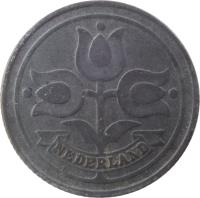 obverse of 10 Cents - Wilhelmina - German Occupation (1941 - 1943) coin with KM# 173 from Netherlands. Inscription: NEDERLAND