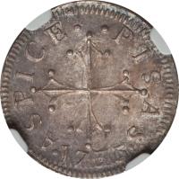 Italian States coin 1/2 Giulio / 1 Grosso - Cosimo III (1714 - 1737) obverse obverse of 1/2 Giulio / 1 Grosso - Cosimo III (1714 - 1737) coin with KM# 40 from Italian States. Inscription: ASPICE. .PISAS 1735