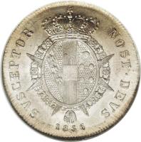 Italian States coin 1 Paolo - Leopold II (1842 - 1858) reverse reverse of 1 Paolo - Leopold II (1842 - 1858) coin with C# 70a from Italian States.