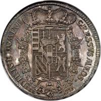 reverse of 1 Francescone - Pietro Leopoldo (1771 - 1790) coin with C# 24 from Italian States.