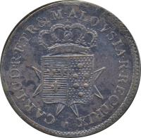 Italian States coin 2 Soldi - Charles Louis (1804 - 1805) obverse obverse of 2 Soldi - Charles Louis (1804 - 1805) coin with C# 46 from Italian States.