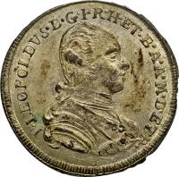 obverse of 10 Quattrini - Pietro Leopoldo (1778 - 1788) coin with C# 15 from Italian States. Inscription: P.LEOPOLDVS.D.G.P.R.H.ET.B.A.A.M.D.ETR.