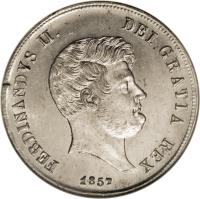 Italian States coin 60 Grana - Ferdinando II (1846 - 1859) obverse obverse of 60 Grana - Ferdinando II (1846 - 1859) coin with KM# 361 from Italian States.