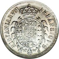 Italian States coin 10 Grana - Ferdinand I (1818) reverse reverse of 10 Grana - Ferdinand I (1818) coin with KM# 282 from Italian States.
