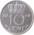 reverse of 10 Cents - Wilhelmina (1948) coin with KM# 177 from Netherlands. Inscription: 19 48 10 CENT