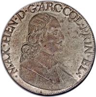 Liege coin 1 Patagon - Maximilien-Henri (1662 - 1686) obverse obverse of 1 Patagon - Maximilien-Henri (1662 - 1686) coin with KM# 80 from Liege. Inscription: · MAX · HEN · D · G · ARC · COL · PRIN · EL: