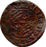 Liege coin 1 Liard - Ferdinand (1641 - 1643) obverse obverse of 1 Liard - Ferdinand (1641 - 1643) coin with KM# 42 from Liege. Inscription: FERDINAND D G EP LEO