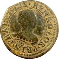 Lorraine coin Double-Tournois - Henriette de Lorraine (1633 - 1634) obverse obverse of Double-Tournois - Henriette de Lorraine (1633 - 1634) coin with CGKL# 698 from Lorraine.