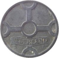 obverse of 1 Cent - Wilhelmina - German Occupation (1941 - 1944) coin with KM# 170 from Netherlands. Inscription: NEDERLAND