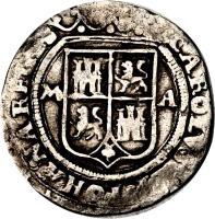 obverse of 1 Real - Carlos I (1546) coin with MB# 19 from Mexico.