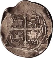 Mexico coin 8 Reales - Felipe III (1607 - 1621) reverse reverse of 8 Reales - Felipe III (1607 - 1621) coin with KM# 44 from Mexico. Inscription: HISPANIARVM · ET · INDIARVM · REX