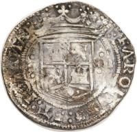 obverse of 4 Reales - Carlos I (1536 - 1541) coin with MB# 16 from Mexico.