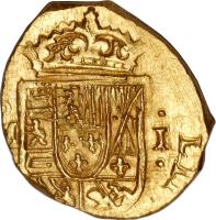 Mexico coin 1 Escudo - Felipe V (1702 - 1714) obverse obverse of 1 Escudo - Felipe V (1702 - 1714) coin with KM# 51 from Mexico.