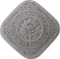 obverse of 5 Cents - Wilhelmina (1913 - 1940) coin with KM# 153 from Netherlands. Inscription: KONINGRIJK DER NEDERLANDEN