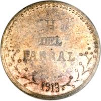 obverse of 1 Peso - Hidalgo del Parral (1913) coin with KM# 611 from Mexico.
