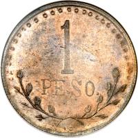 reverse of 1 Peso - Hidalgo del Parral (1913) coin with KM# 611 from Mexico.