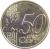 reverse of 50 Euro Cent - Willem-Alexander - 2'nd Map (2014 - 2015) coin with KM# 349 from Netherlands. Inscription: 50 EURO CENT LL