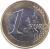 reverse of 1 Euro - Willem-Alexander - 2'nd Map (2014 - 2015) coin with KM# 350 from Netherlands. Inscription: 1 EURO LL