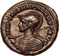 Rome (ancient) coin 1 Antoninianus - Probus (280) obverse obverse of 1 Antoninianus - Probus (280) coin with RIC# 711g from Rome (ancient). Inscription: IMP C M AVR PROBVS P AVG
