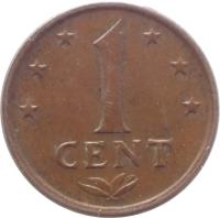 Netherlands Antilles coin 1 Cent - Juliana (1970 - 1978) reverse reverse of 1 Cent - Juliana (1970 - 1978) coin with KM# 8 from Netherlands Antilles. Inscription: 1 CENT