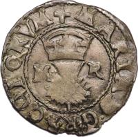 Scotland coin 1 Bawbee - Mary I (1542 - 1558) obverse obverse of 1 Bawbee - Mary I (1542 - 1558) coin with SP# 5432 from Scotland. Inscription: MARIA . D .G . REGINA . SCOTOR .