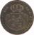 obverse of 2 Decima de Real - Isabel II (1853) coin with KM# 601 from Spain. Inscription: ISABEL 2 POR LA G · DE DIOS